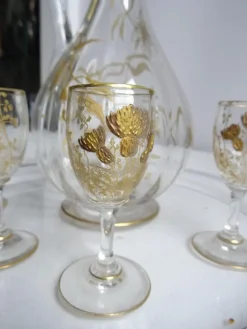 Pamono Baccarat Liqueur Set from Nancy, France, 1890s><noscript><img width=