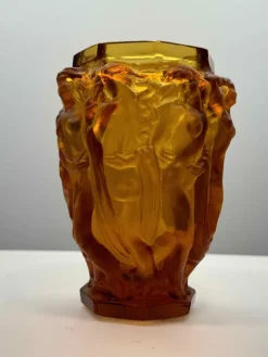 Best Pamono Bacchantes Vase in Frosted Glass by Lalique