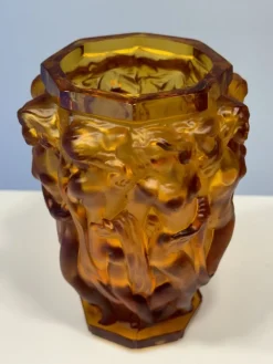 Best Pamono Bacchantes Vase in Frosted Glass by Lalique