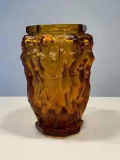 Best Pamono Bacchantes Vase in Frosted Glass by Lalique