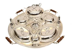 Discount Pamono Bain Marie Plated Silver Plate Lazy Susan Hot Food Server