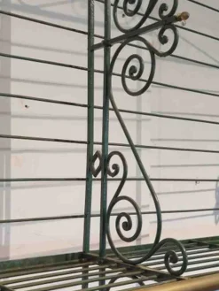 Outlet Pamono Bakers Shelf in Wrought Iron and Brass, 1900s