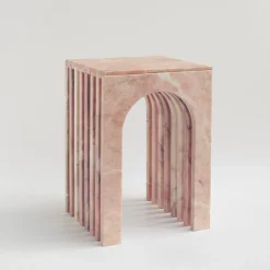 Pamono Balance Pink Marble Side Table from Kiwano Concept> Tables