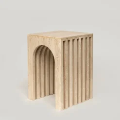 Pamono Balance Travertine Side Table from Kiwano Concept