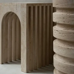 Pamono Balance Travertine Side Table from Kiwano Concept