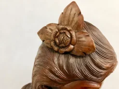 Hot Pamono Balinese Artist, Carved Statue of Woman, 1960s