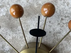Discount Pamono Ball Clock in Brass and Wood by George Nelson, 1955