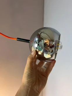 Pamono Ball Lamp in Chrome from Baum-Leuchten><noscript><img width=