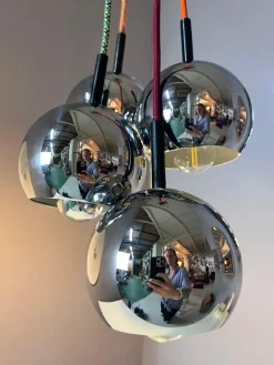 Pamono Ball Lamp in Chrome from Baum-Leuchten><noscript><img width=