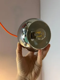 Pamono Ball Lamp in Chrome from Baum-Leuchten><noscript><img width=