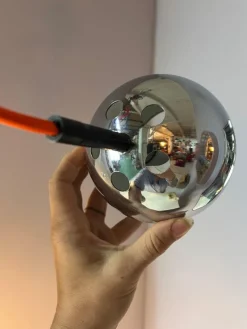 Pamono Ball Lamp in Chrome from Baum-Leuchten><noscript><img width=