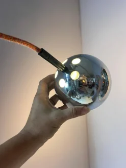 Pamono Ball Lamp in Chrome from Baum-Leuchten><noscript><img width=
