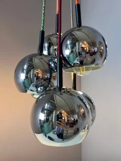 Pamono Ball Lamp in Chrome from Baum-Leuchten><noscript><img width=