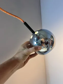 Pamono Ball Lamp in Chrome from Baum-Leuchten><noscript><img width=