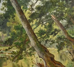 Pamono Ballue, The River, 1890s, Oil on Canvas, Framed><noscript><img width=