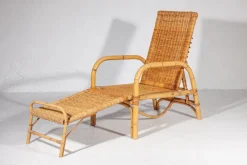 Sale Pamono Bamboo & Rattan Easy Chair, Italy, 1960s