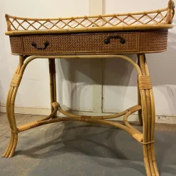 New Pamono Bamboo and Cane Oval Dressing Table
