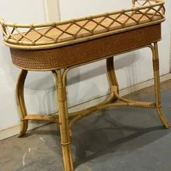 New Pamono Bamboo and Cane Oval Dressing Table