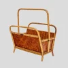 Pamono Bamboo and Rattan Magazine Holder, 1970s> Magazine Racks
