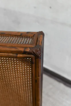 Pamono Bamboo and Vienna Straw Radiator Cover with Leather Binding><noscript><img width=