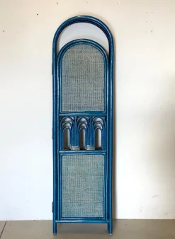 Pamono Bamboo and Wicker Room Divider, 1980s><noscript><img width=