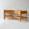 Pamono Bamboo and Woven Rattan Bedside Tables from Dux, 1960s, Set of 2> Nightstands