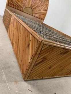 Pamono Bamboo Bed, Italy, 1960s><noscript><img width=