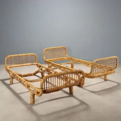 Pamono Bamboo Beds, 1970s, Set of 2> Daybeds & Chaises Lounges