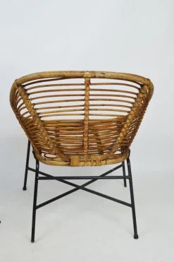 Pamono Bamboo Furniture Set, 1970s, Set of 4><noscript><img width=