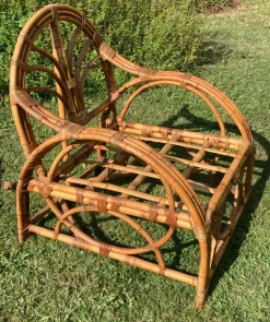 Pamono Bamboo Living Room in the style of Vivaï Del Sud, 1960s, Set of 4><noscript><img width=