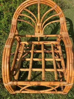 Pamono Bamboo Living Room in the style of Vivaï Del Sud, 1960s, Set of 4><noscript><img width=