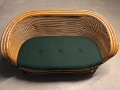 Pamono Bamboo Rattan Lounge Chairs from Rausch, Set of 3> Garden Seating