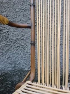 Pamono Bamboo Style Metal Chairs from Doncoc, Italy, 1950s, Set of 2