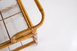 New Pamono Bamboo Trolley Serving Tray, 1960s