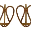 Pamono Bamboo Wall Hooks, 1960s, Set of 2> Racks, Hooks & Valets