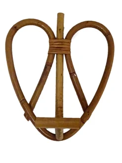 Pamono Bamboo Wall Hooks, 1960s, Set of 2><noscript><img width=
