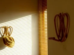Pamono Bamboo Wall Hooks, 1960s, Set of 2><noscript><img width=
