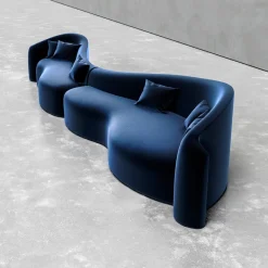 Pamono Baïne Navy Sofa by Jérôme Bugara><noscript><img width=