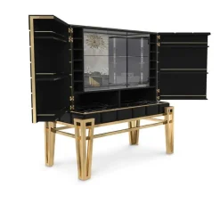 Pamono Bar Cabinet in Brass and Wood> Storage