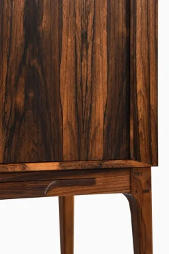 Pamono Bar Cabinet with Tambour Doors in Rosewood and Glass attributed to Kurt Østervig, 1960s><noscript><img width=