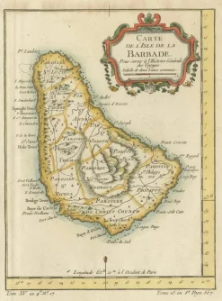 Pamono Barbados Island at the Height of the Plantation Economy, 1759> Wall Decor
