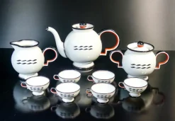 Pamono Barbara Tea Service by Giò Ponti for Ginori, Set of 9> Coffee & Tea Service