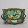 Online Pamono Barbotine Cache Pot from Faïencerie de Nimy, 19th Century