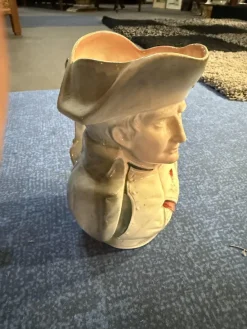 Pamono Barbotine Pitcher with the Image of Napoleon, 1920s> Bottles, Carafes & Jugs