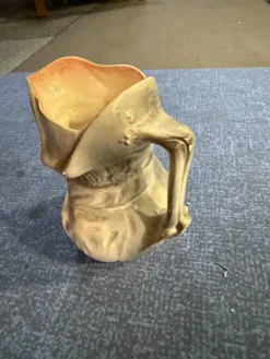 Pamono Barbotine Pitcher with the Image of Napoleon, 1920s><noscript><img width=