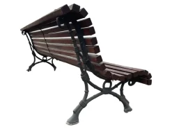 Pamono Barcelona Bench in Cast Iron and Wood, 1950s><noscript><img width=
