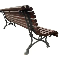 Pamono Barcelona Bench in Cast Iron and Wood, 1950s><noscript><img width=