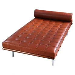 Outlet Pamono Barcelona Daybed Walnut Leather by Ludwig Mies Van Der Rohe