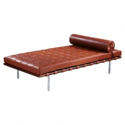 Outlet Pamono Barcelona Daybed Walnut Leather by Ludwig Mies Van Der Rohe