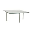 Pamono Barcelona Glass Coffee Table in Chrome by Ludwig Mies Van Der Rohe for Knoll International> Coffee & Side Tables